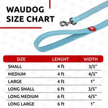 Load image into Gallery viewer, WAUDOG Recycled Cotton Dog Leash 6 Ft   10 Ft Eco Friendly Collar for Small
