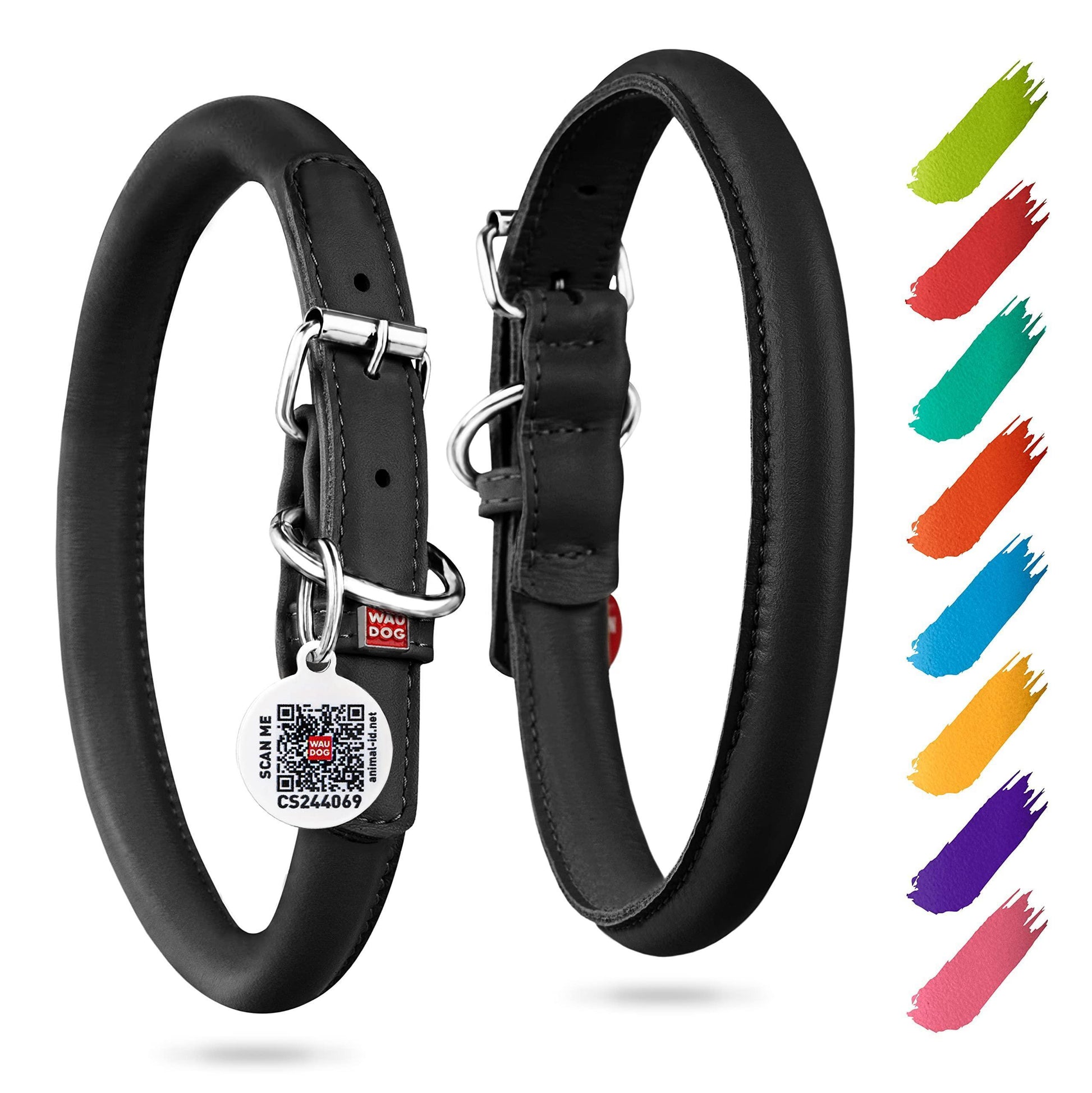 Ultra Soft Rolled Leather Dog Collar for Small Dogs   Soft Padded Dog Collars For Pet With Love
