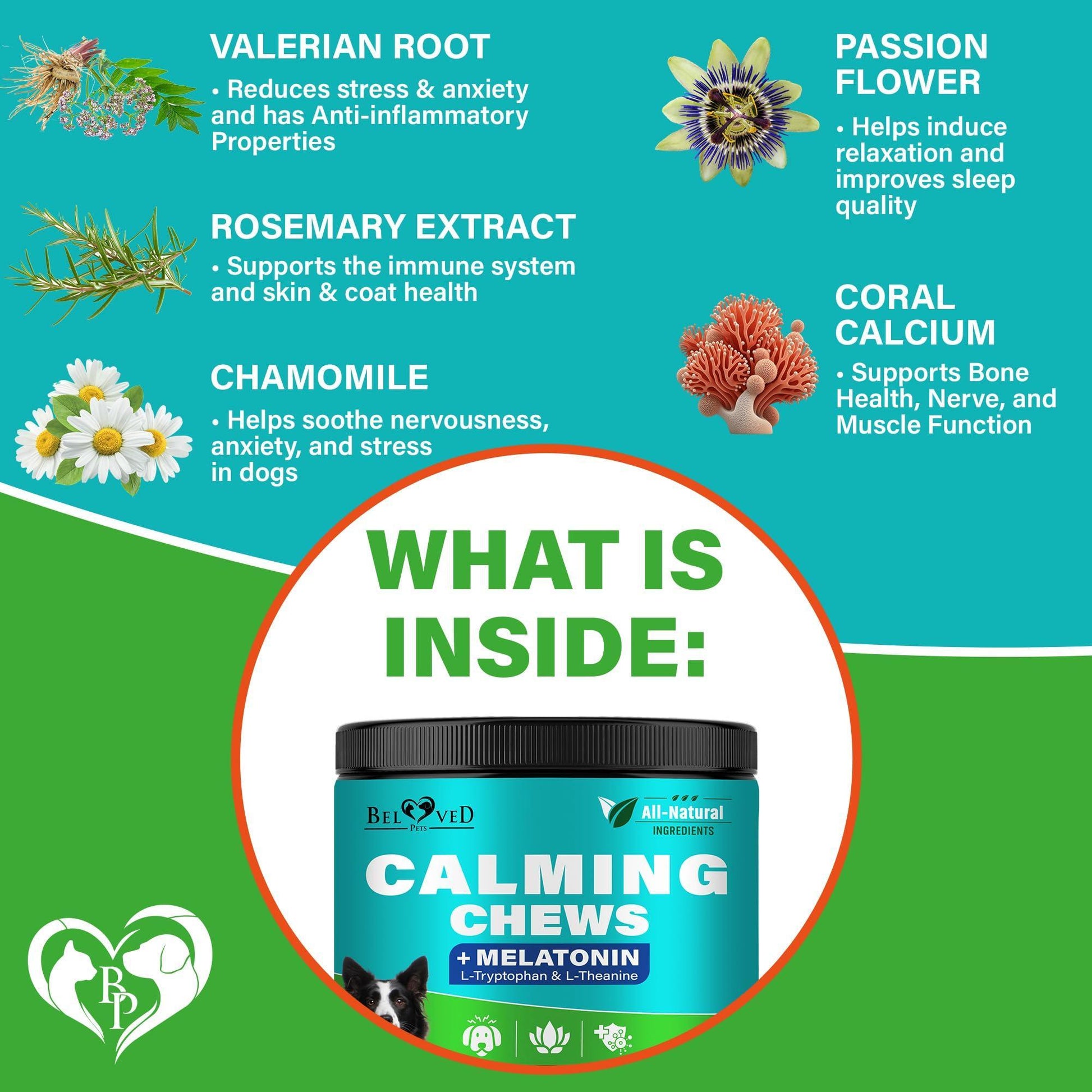 Beloved Pets Hemp Calming & Separation Anxiety Relief Chews for Dogs & Puppies For Pet With Love