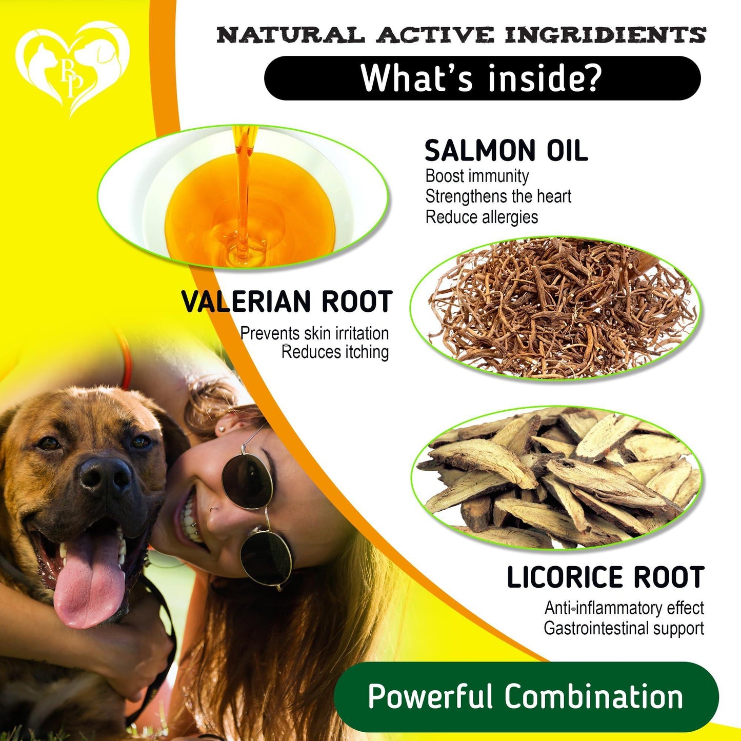 Beloved Pets Dog Immune Supplement Anti Itch & Allergy Relief with Probiotic 140 Ct For Pet With Love