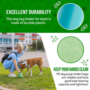 Dog Waste Bag Dispenser with 4 Rolls of 15 Bags