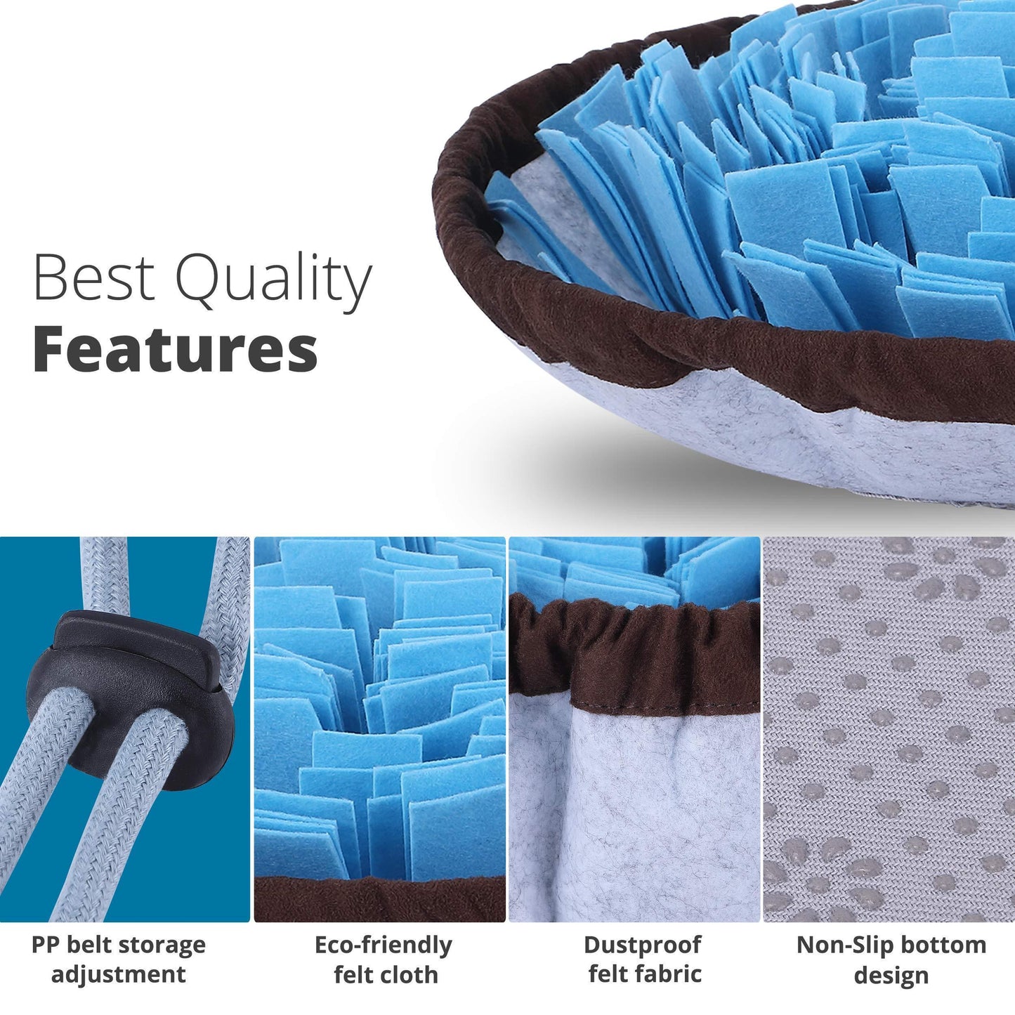 PET ARENA Adjustable Snuffle Foraging Mat Interactive Dog Mental Puzzle For Pet With Love
