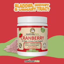 Load image into Gallery viewer, Makondo Pets Cranberry Natural UTI Treatment &amp; Kidney Support Supplement for Dogs (3.53 Oz)
