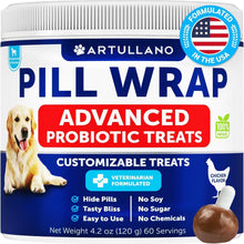 Load image into Gallery viewer, Artullano Pill Wrap for Dogs Easy to Swallow Masking Pouch 4.2 oz  Made in USA
