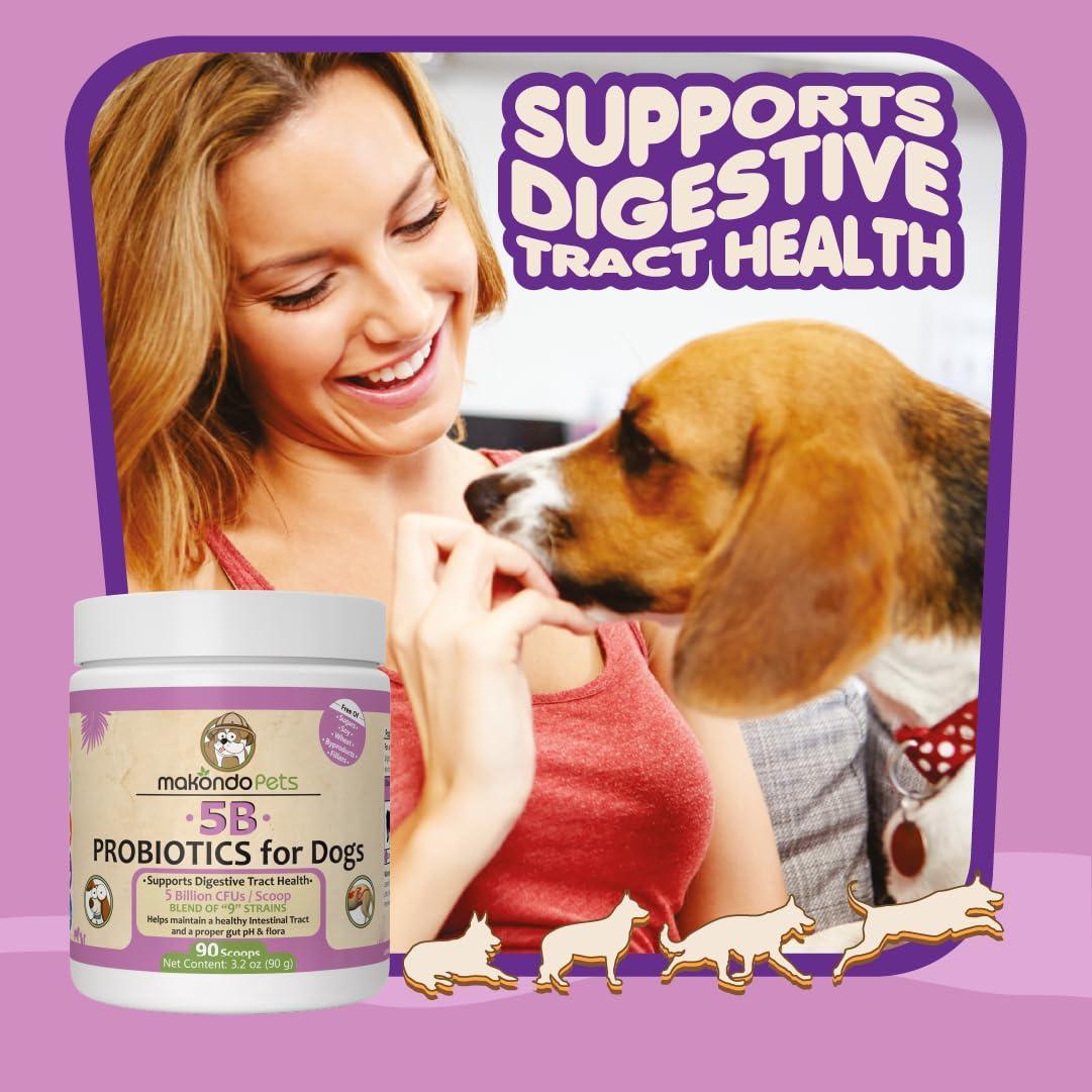 Makondo Pets Powder Probiotics and Digestive Enzymes for Dogs 3.2 Oz For Pet With Love