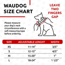 Load image into Gallery viewer, WAUDOG Leather Dog Collar with Durable Buckle and QR Dog Tag BROWN SMALL
