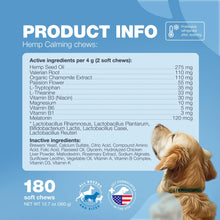 Load image into Gallery viewer, CHEWIA Hemp Dog Calming Chews 180 Treats (Duck Flavor)
