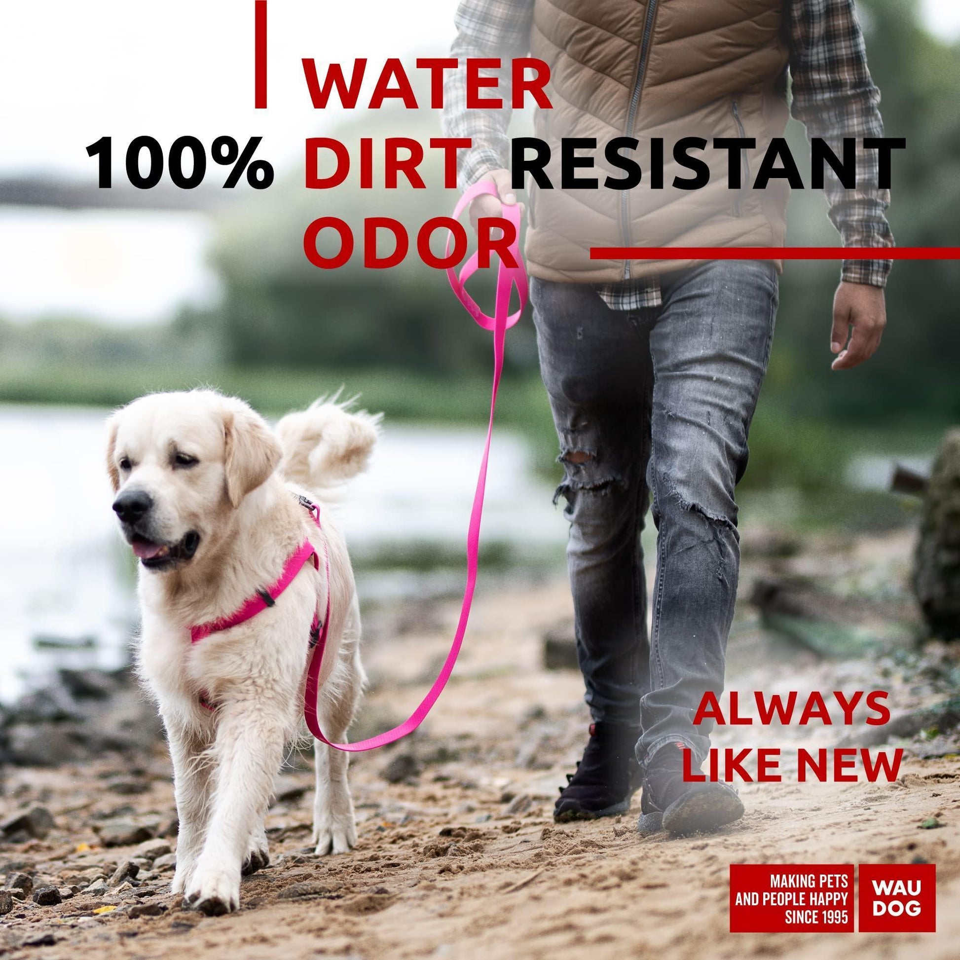 Waterproof Dog Leash 4 Ft   6 Ft   Anti Slip Dog Leash for Large Dogs Small and For Pet With Love