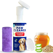 Load image into Gallery viewer, Paw Cleaner for Dogs Kit. Silicone Brush and 5fl Oz No Rinse Foaming Cleanser
