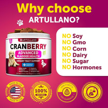 Load image into Gallery viewer, Dog UTI Treatment - Cranberry Supplement &amp; Bladder Control for Dogs - Duck Flavor
