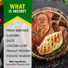 Load image into Gallery viewer, Beloved Pets All Natural &amp; Organic Kabobs Dog Treats with Duck &amp; Chicken Meat 10.6 Oz
