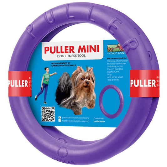 PULLER Mini Outdoor Dog Ring Toy - Fetch and Tug-of-War Dog Toy for Smaller Breeds For Pet With Love