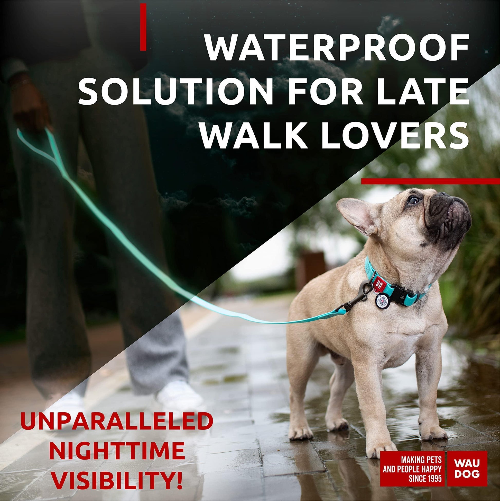 Waterproof Dog Leash 4 Ft   6 Ft   Anti Slip Dog Leash for Large Dogs Small and For Pet With Love