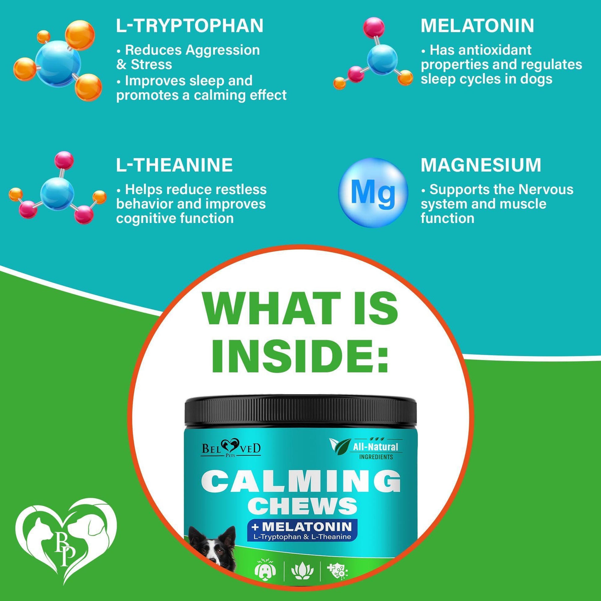 Beloved Pets Hemp Calming & Separation Anxiety Relief Chews for Dogs & Puppies For Pet With Love