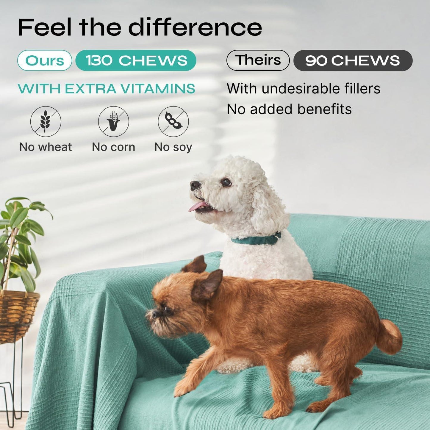 VETRICA Hemp Seed Oil Calming & Anxiety Relief Treats for Dog 130 Chews For Pet With Love