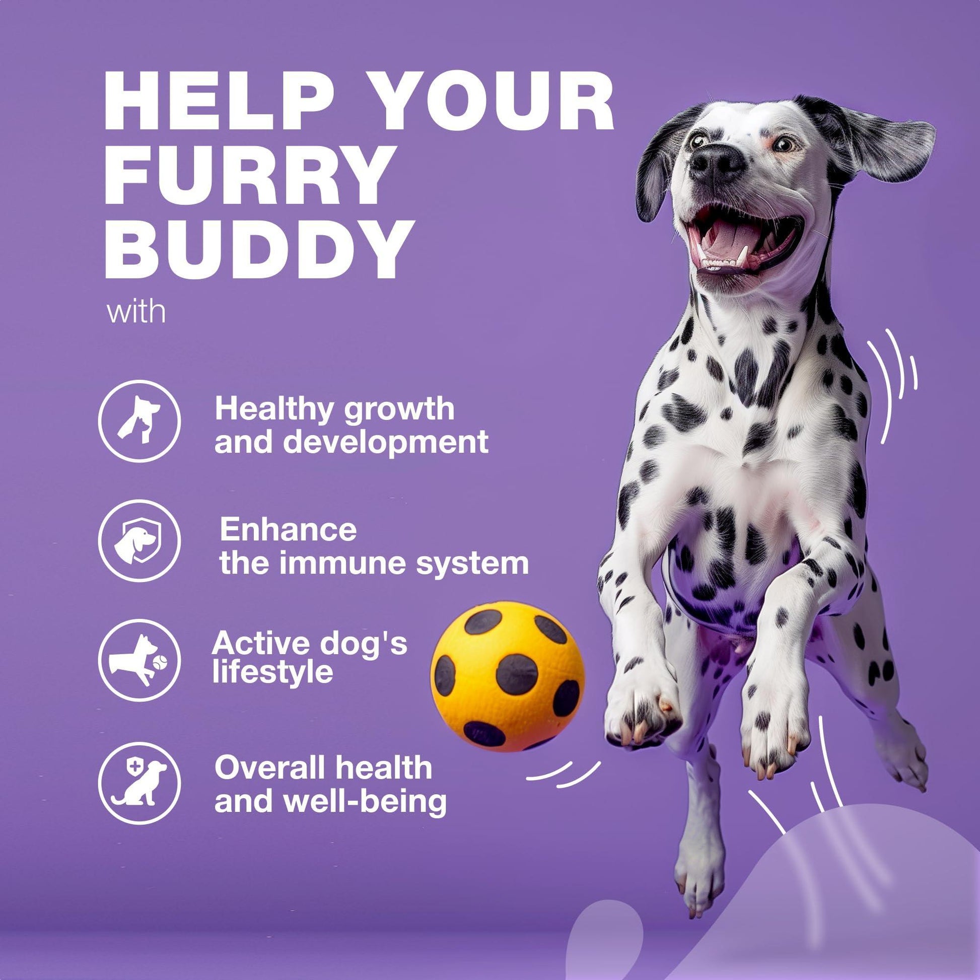 CHEWIA 15in1 Dog Multivitamin Immune Support, Skin & Coat, Mobility Support 180 Ct For Pet With Love