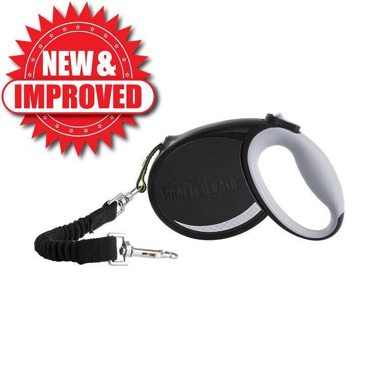 Pet Product Innovations Smart Retractable Leash L – Black, 15ft, Up to 65lbs / 29kg, with Safety Features for Every Walk