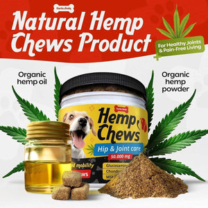 Charlie and Buddy Hemp Dog Hip and Joint Supplement w/Glucosamine Chondroitin 120 Ct