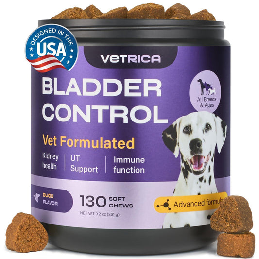 Vetrica Dog UTI Treatment & Bladder Control Cranberry Chews 130 Chews For Pet With Love