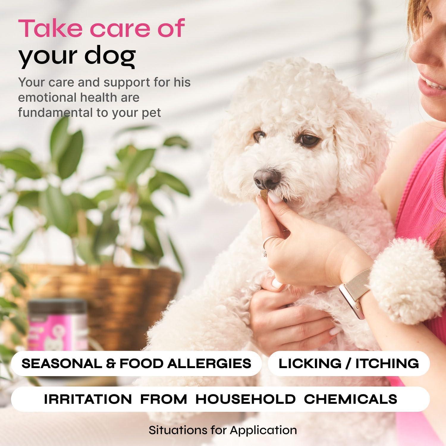 VETRICA Dog Itching Skin Relief and Seasonal Allergies Support Supplement 130 Ct For Pet With Love