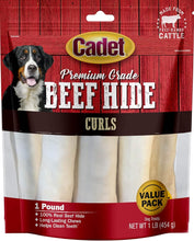 Load image into Gallery viewer, Cadet Premium Grade Beef Hide Chew Curls
