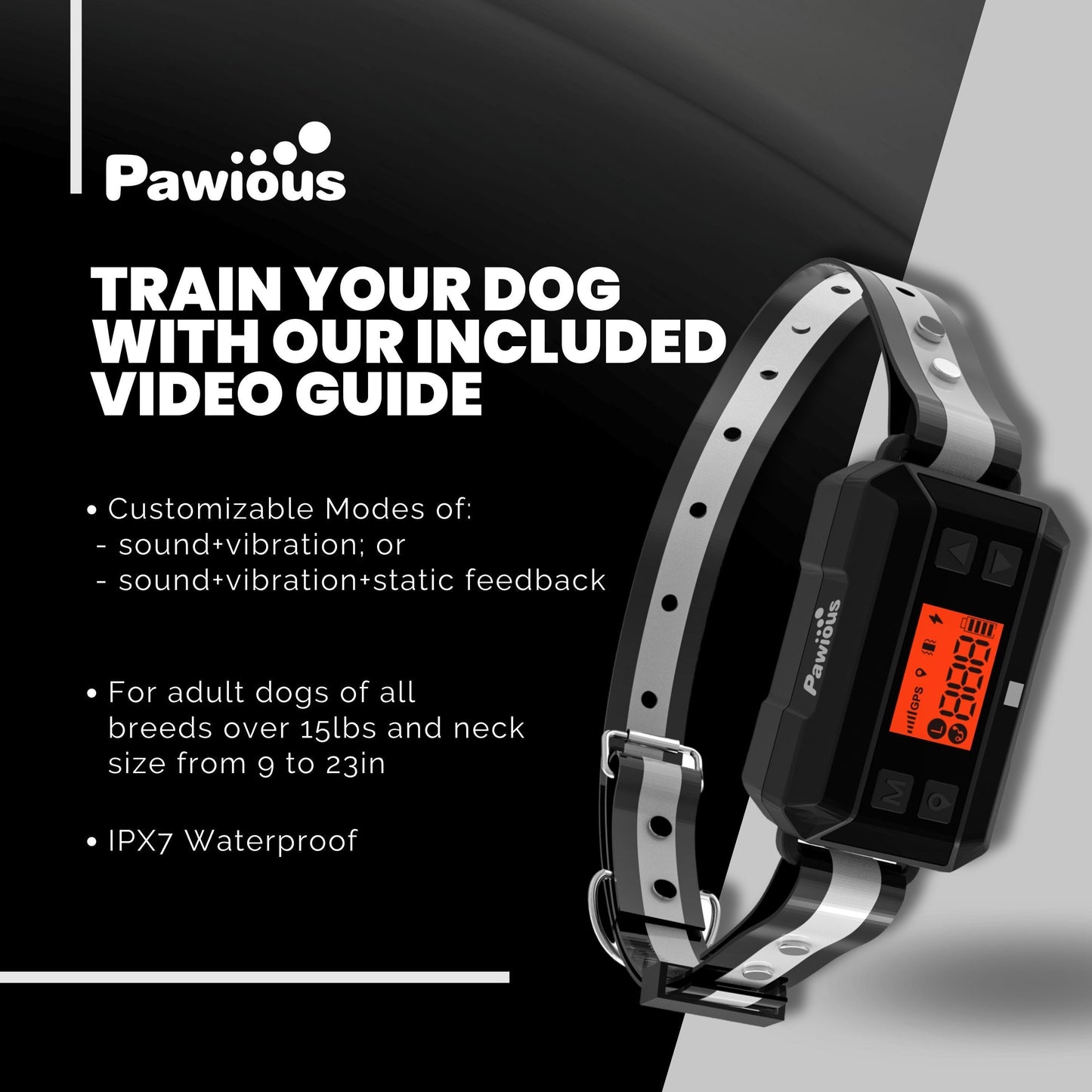 Pawious GPS Dog Fence F810 Pro   2nd Gen with GPS Signal Boost   Wireless Dog For Pet With Love