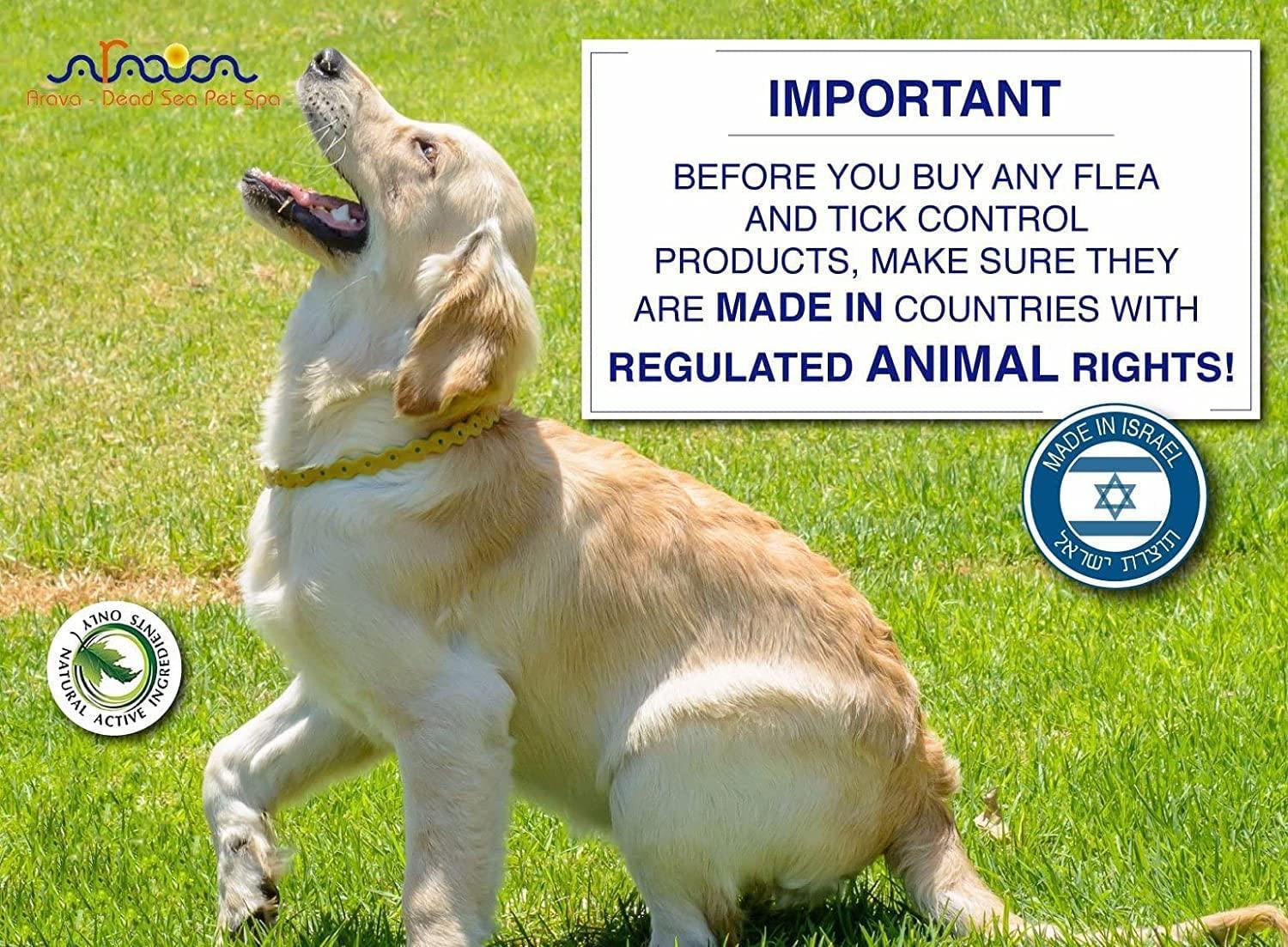 Arava Flea & Tick Collar for Dogs & Puppies  - Length 22'' For Pet With Love