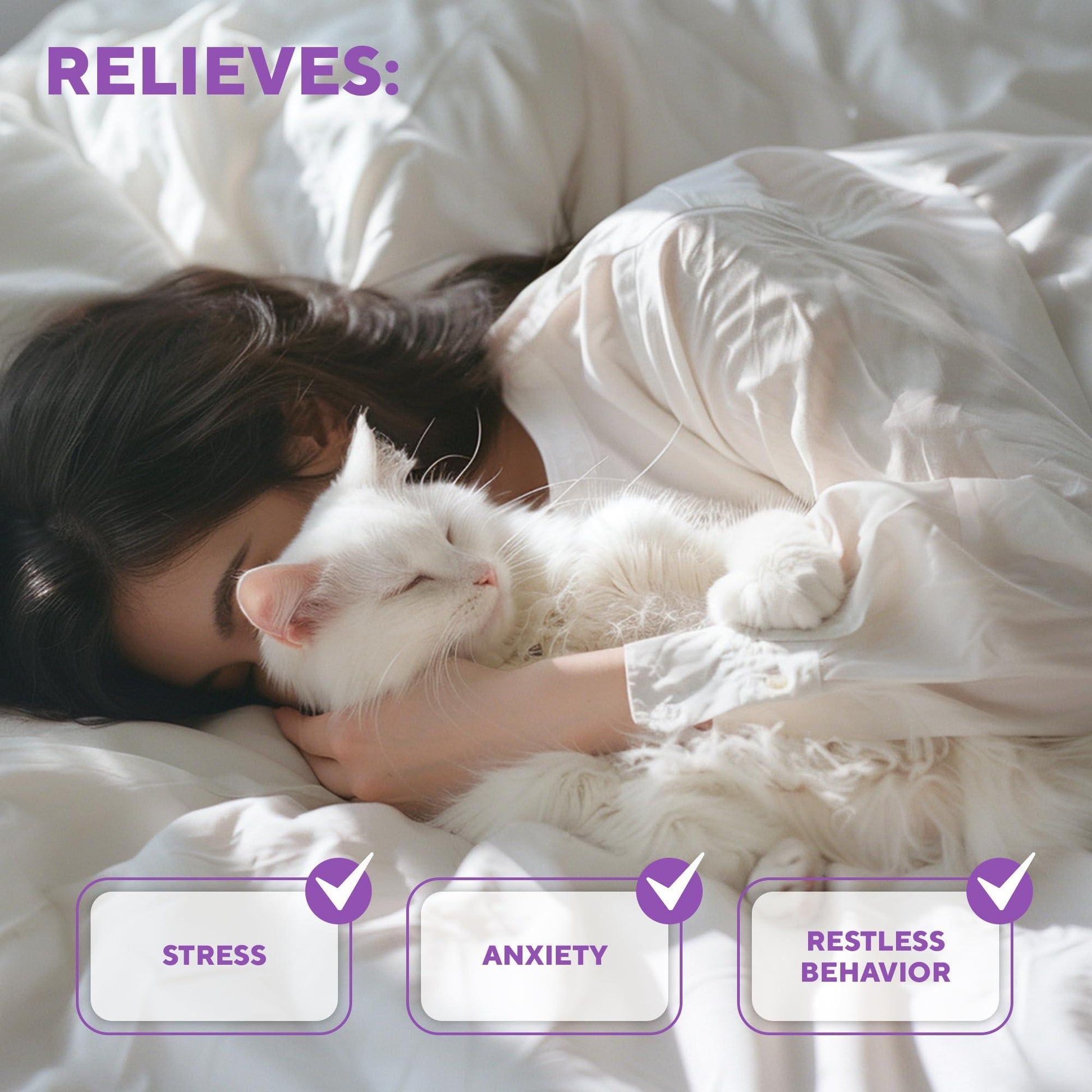 Beloved Pets RELAXIV Natural Cat Calming Pheromone Diffuser. Improved No Stress Formula Anti Anxiety Treatment #1 for Cats with Long Lasting Calming Effect For Pet With Love