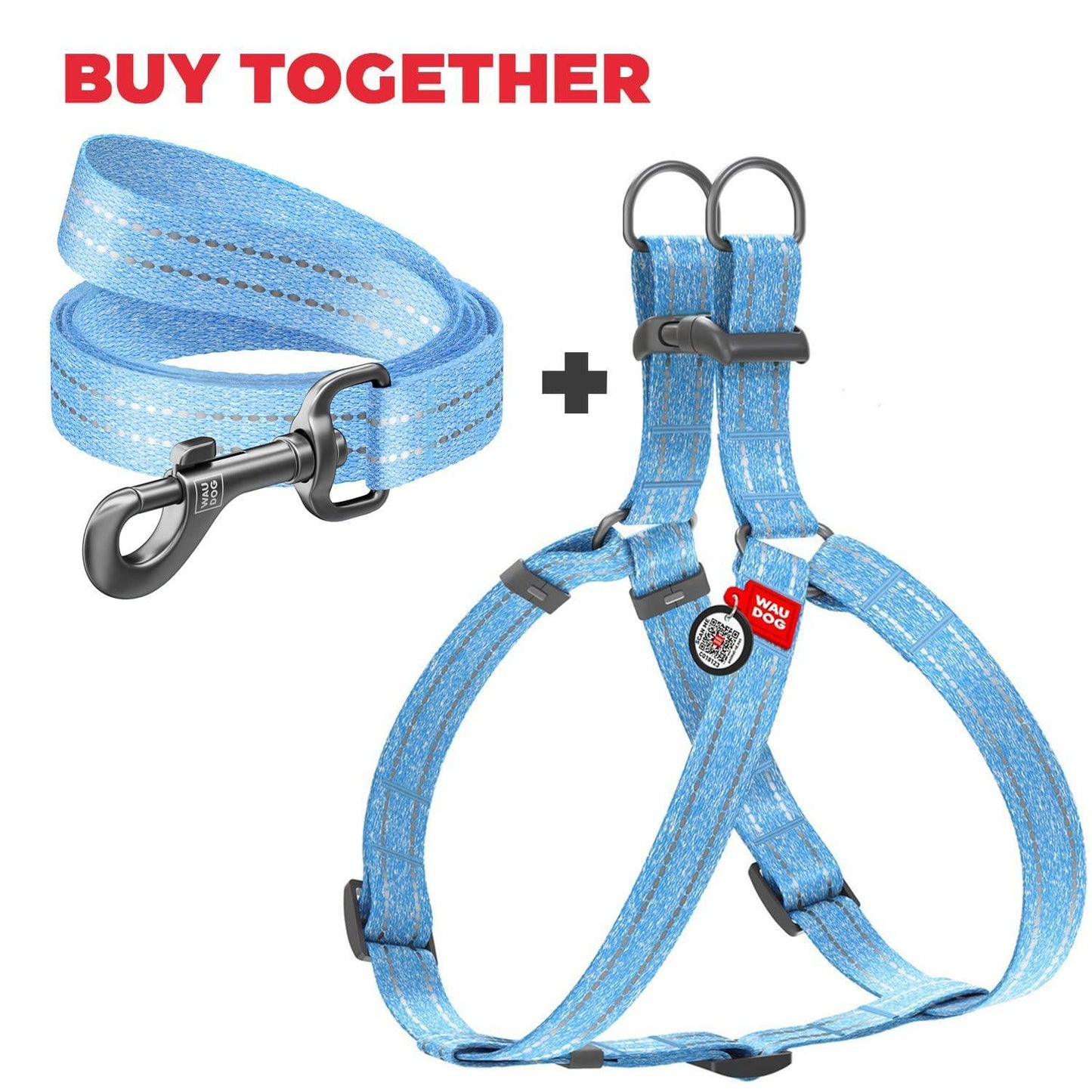 WAUDOG Re Cotton Dog Harness Eco Friendly Dog Harness for Small Dogs Medium & For Pet With Love