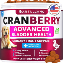 Load image into Gallery viewer, Dog UTI Treatment - Cranberry Supplement &amp; Bladder Control for Dogs - Duck Flavor
