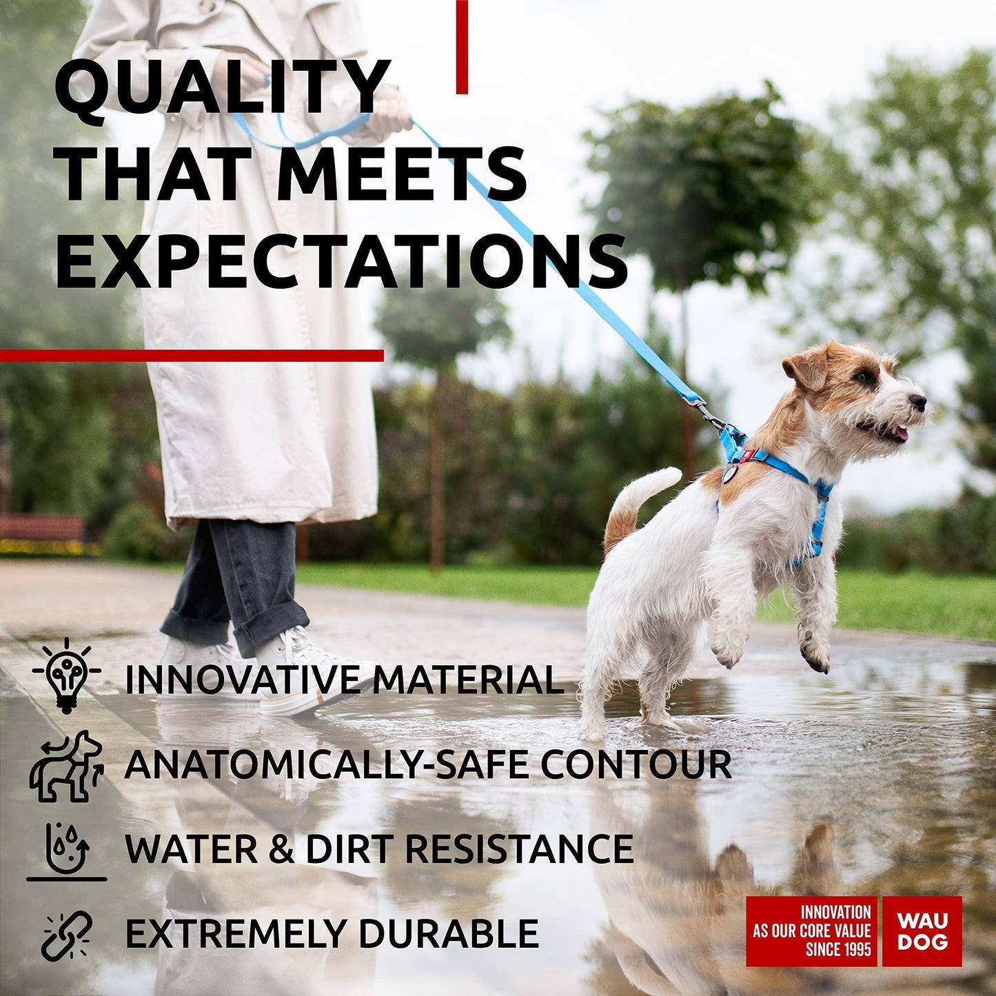 Waterproof Dog Harness   Adjustable Dog Harness for Large Dogs Small and Medium For Pet With Love