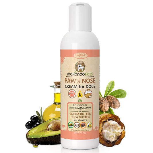 Natural Dog Paw Balm  Non Waxy Formula Dog Nose Balm & Snout Soother for Dogs. For Pet With Love