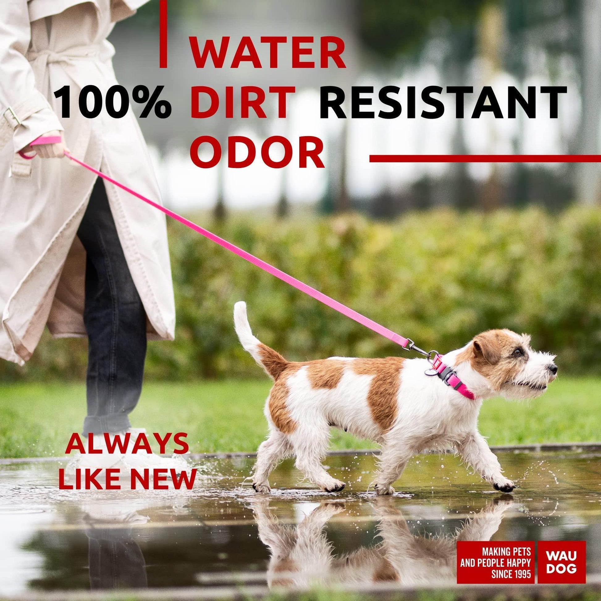 Waterproof Dog Leash 4 Ft   6 Ft   Anti Slip Dog Leash for Large Dogs Small and For Pet With Love