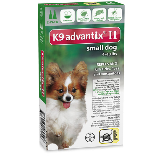 Advantix Flea and Tick Control for Dogs Under 10 lbs 2 Month Supply For Pet With Love