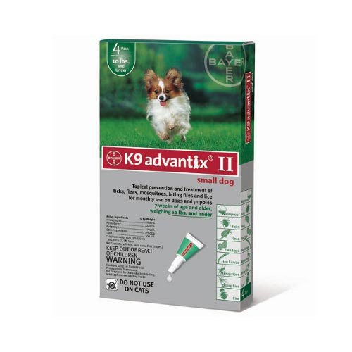 Advantix Flea and Tick Control for Dogs Under 10 lbs 4 Month Supply For Pet With Love