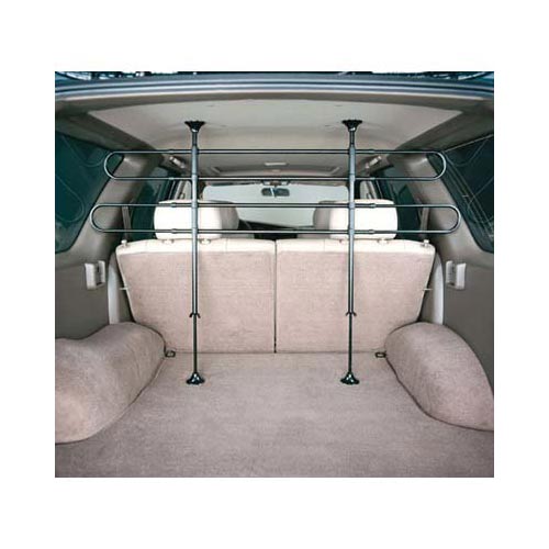Midwest 4 Bar Tubular Vehicle Barrier Black 39.5 x 5.25 x 2.5 For Pet With Love