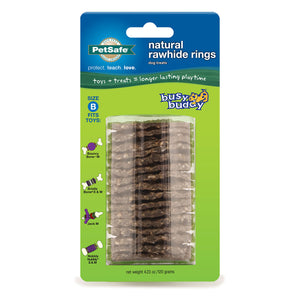 PetSafe Busy Buddy Rawhide Refill Rings Medium Brown