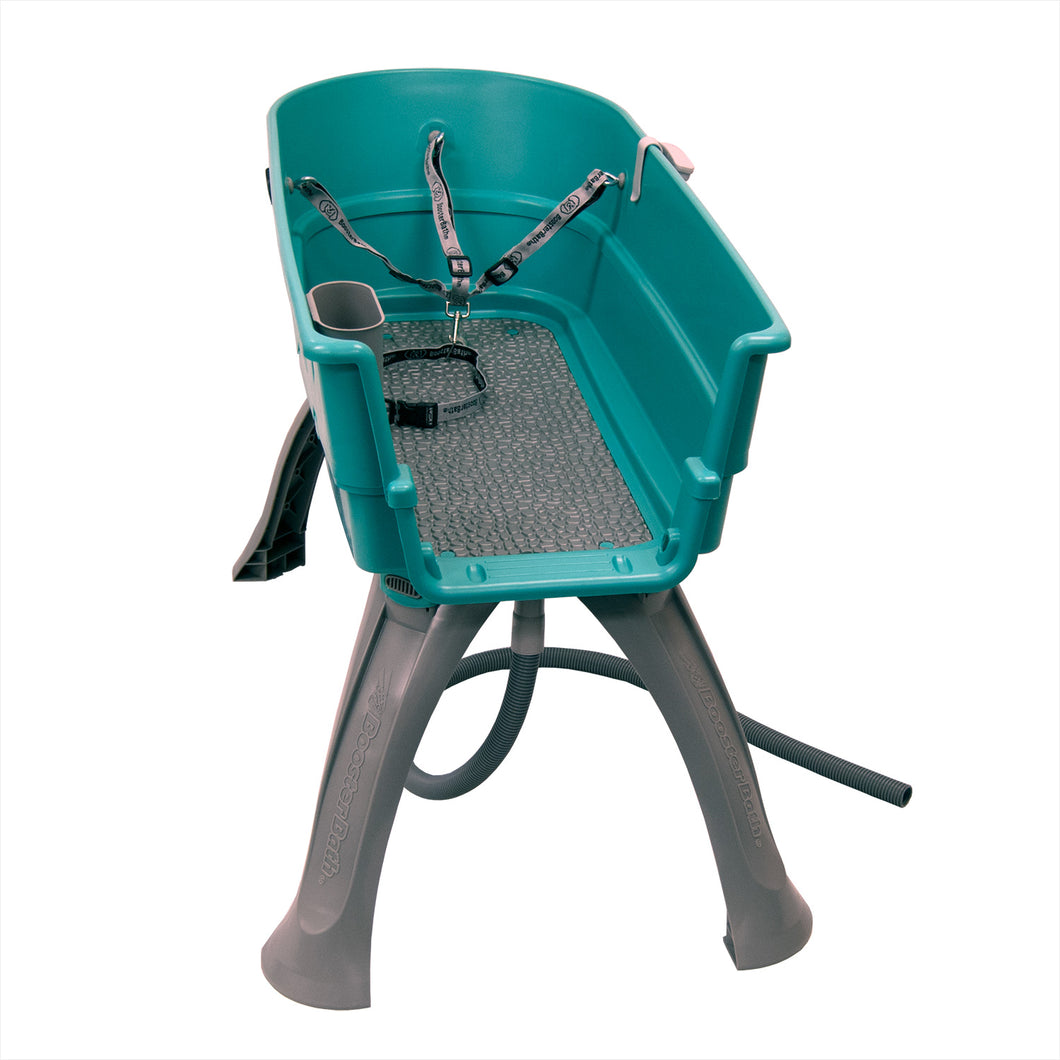 Booster Bath Elevated Dog Bath and Grooming Center Large Teal 45 x 21.25 x 15