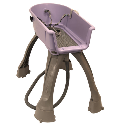 Booster Bath Elevated Dog Bath and Grooming Center Medium Lilac 33 x 16.75 x 10 For Pet With Love