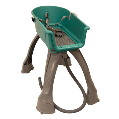 Booster Bath Elevated Dog Bath and Grooming Center Medium Teal 33 x 16.75 x 10