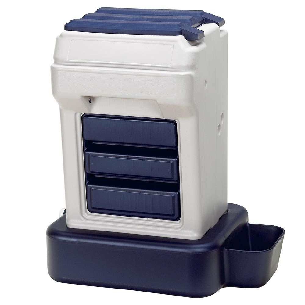 Bergan K-9 Cafe Tray Pack Pet Food Dispenser Gray / Blue 26 x 23.25 x 15 For Pet With Love