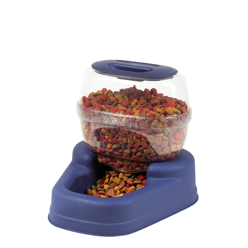 Bergan Petite Gourmet Pet Feeder Small Blue 13 x 11.5 x 11.25 For Pet With Love