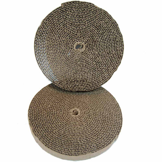 Bergan Cat Turboscratcher Replacement Pad 2 pack Brown 10.25 x 10.25 x 3.75 For Pet With Love