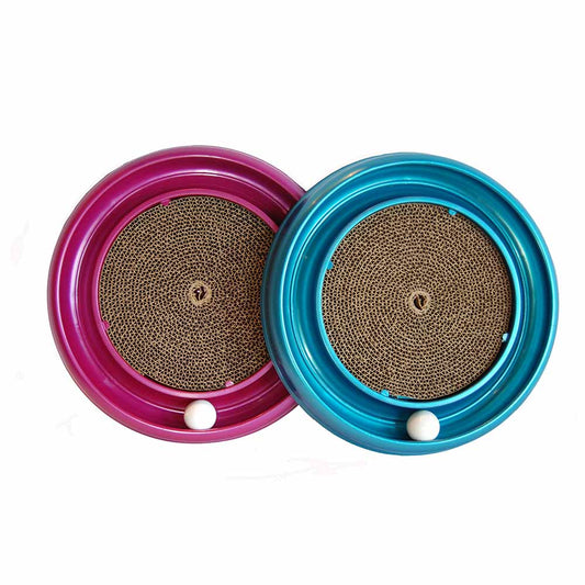 Bergan Turbo Scratcher Cat Toy Assorted 16 x 16 x 1.88 For Pet With Love