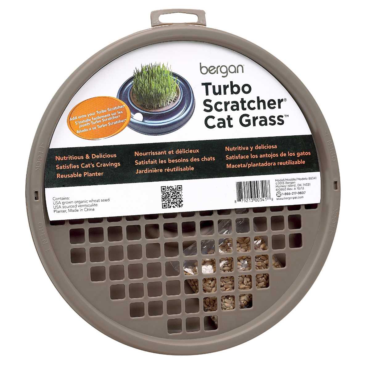 Bergan Turbo Cat Grass Brown 10 x 10 x 1 For Pet With Love