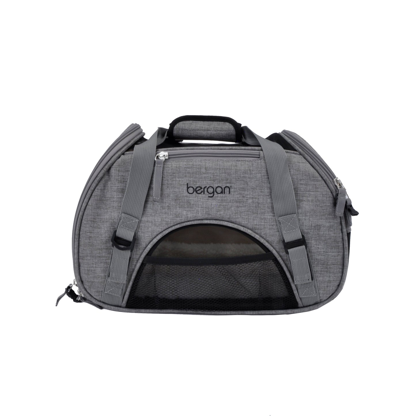 Bergan Pet Comfort Carrier Small Grey 16 x 8 x 11 For Pet With Love