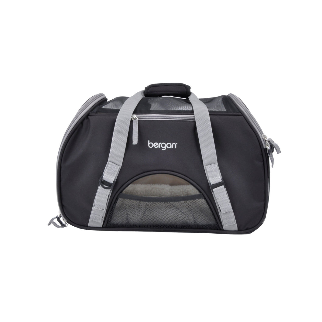 Bergan Pet Comfort Carrier Large Black / Gray 19 x 10 x 13