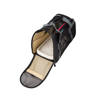 Bergan Wheeled Pet Comfort Carrier Large Black / Gray 19 x 10 x 13