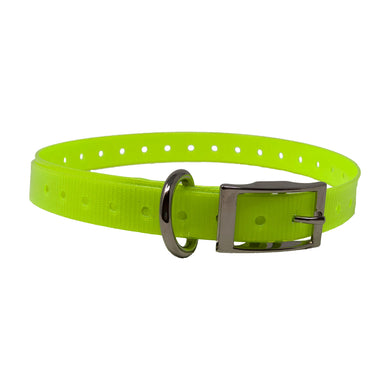 The Buzzard's Roost Replacement Collar Strap 3/4 Neon Yellow 3/4 x 24