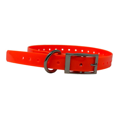 The Buzzard's Roost Replacement Collar Strap 3/4 Orange 3/4 x 24